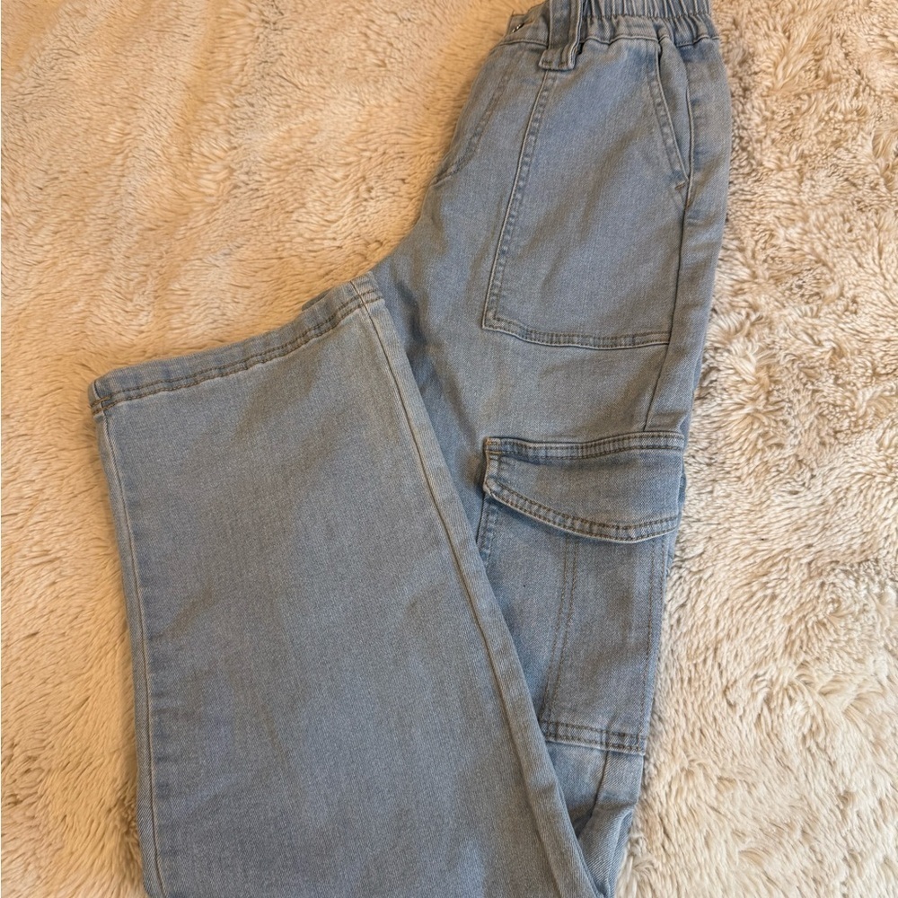 No Boundaries Light Blue Cargo Pants - Picture 3 of 9